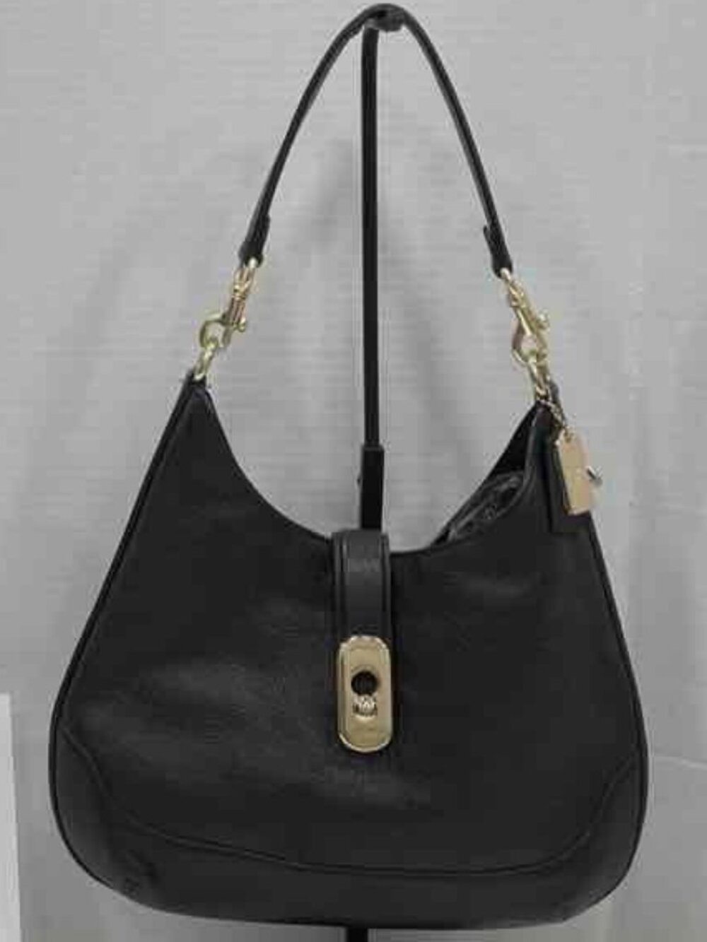 Coach Womens Black K1823-f48635 Leather Single Handle Hobo Bag